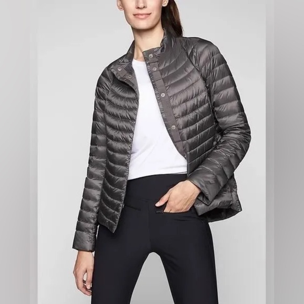 Athleta Women's Gray Down Puffer Jacket